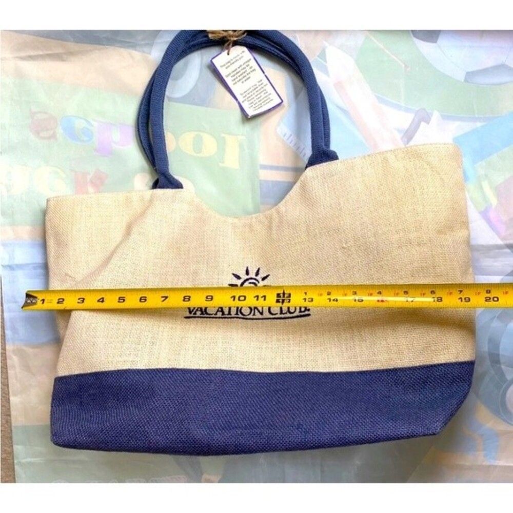 Marriott Vacation Club Large Canvas Tote eco-friendly Jute Embroidered Logo Tote - Picture 7 of 12